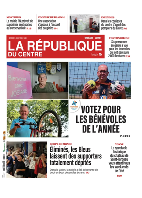 Cover of La Republique du Centre (Orleans - Loiret))