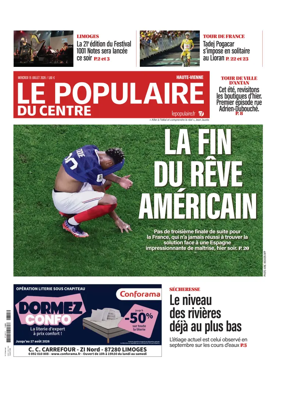 Cover of Le Populaire du Centre (Haute-Vienne)