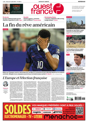 Cover of Ouest France (Lorient)