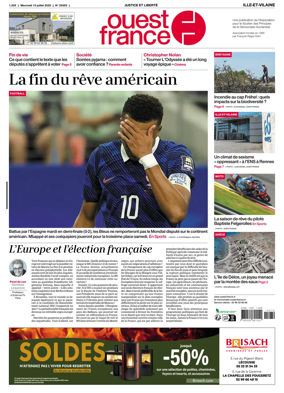 Cover of Ouest France (Saint-Malo)