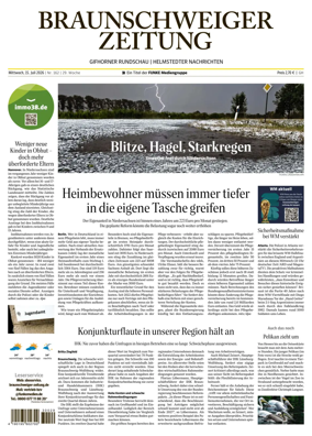 Cover of Braunschweiger Zeitung (Helmstedter Nachrichten)