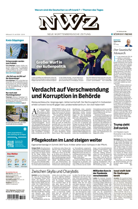 Cover of NWZ – Neue Wurttembergische Zeitung