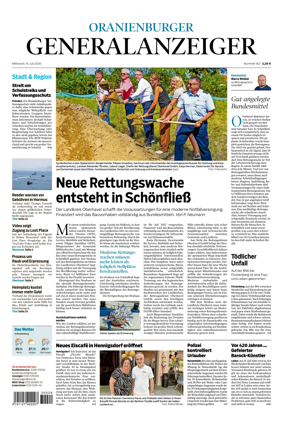 Cover of Oranienburger Generalanzeiger