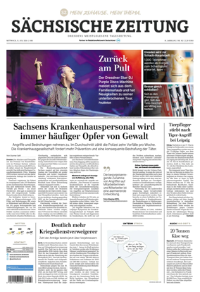 Cover of Sachsische Zeitung (Dresden)