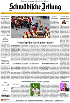 Cover of Schwabische Zeitung (Bad Saulgau)