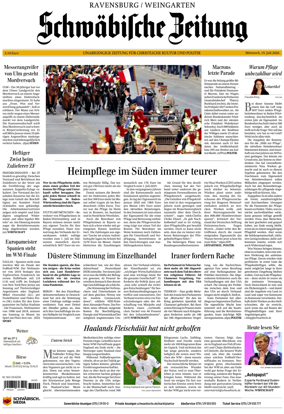 Cover of Schwabische Zeitung (Ravensburg / Weingarten)