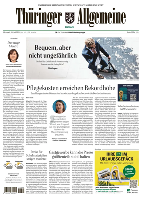 Cover of Thuringer Allgemeine (Eisenach)
