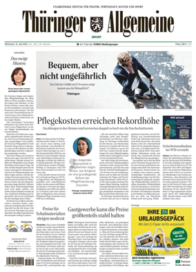 Cover of Thuringer Allgemeine (Erfurt)