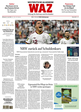 Cover of Westdeutsche Allgemeine Zeitung (Bottrop)