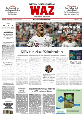 Cover of Westdeutsche Allgemeine Zeitung (Hattingen)