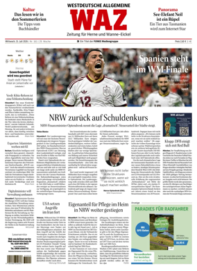 Cover of Westdeutsche Allgemeine Zeitung (Herne)
