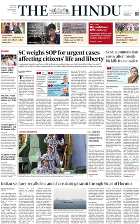 Cover of The Hindu - International