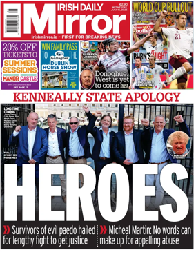 Cover of Irish Daily Mirror