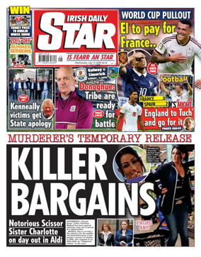 Cover of Irish Daily Star