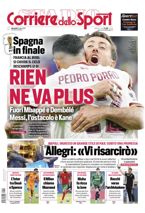 Cover of Corriere dello Sport