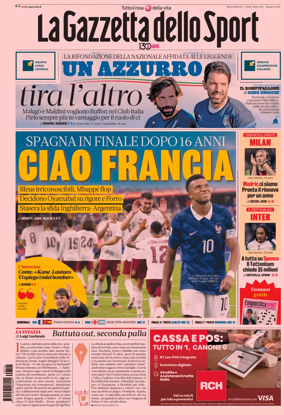 Cover of La Gazzetta dello Sport