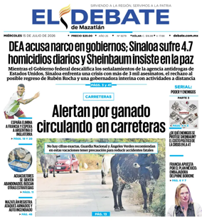 Cover of El Debate de Mazatlan