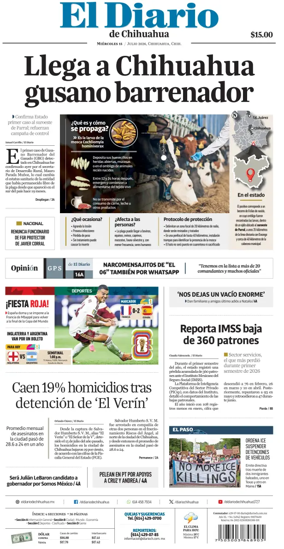 Cover of El Diario de Chihuahua