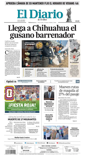 Cover of El Diario de Juarez