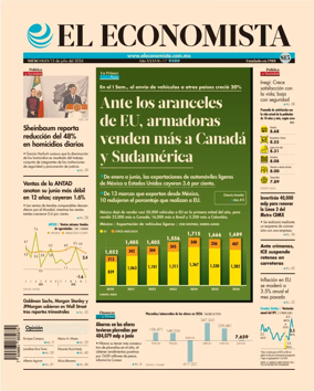 Cover of El Economista (Mexico)