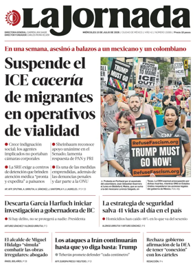 Cover of La Jornada