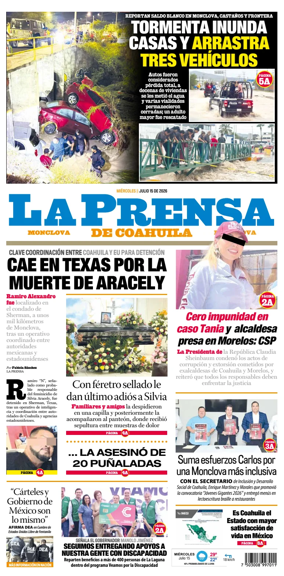 Cover of La Prensa de Coahuila