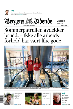 Cover of Bergens Tidende