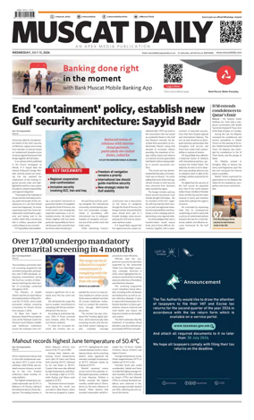 Cover of Muscat Daily
