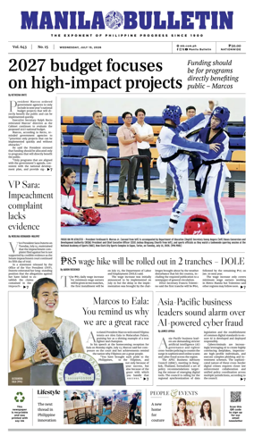 Cover of Manila Bulletin