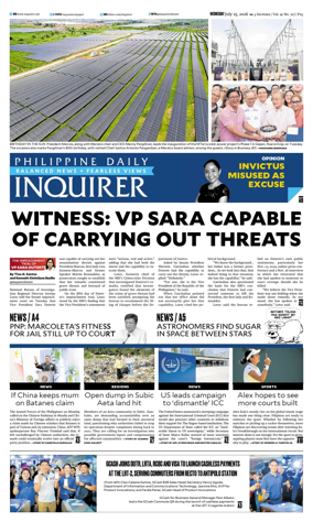 Cover of Philippine Daily Inquirer