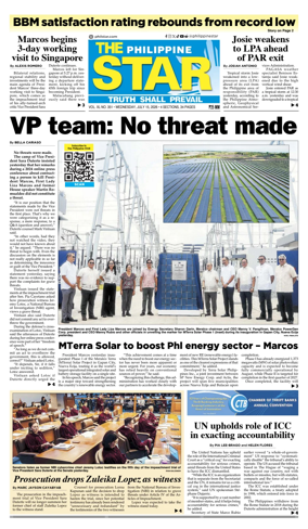 Cover of The Philippine Star