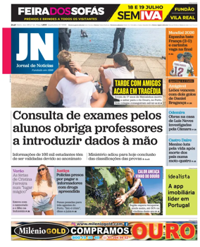 Cover of Jornal de Noticias