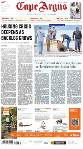 Cover of Cape Argus (PM Edition)