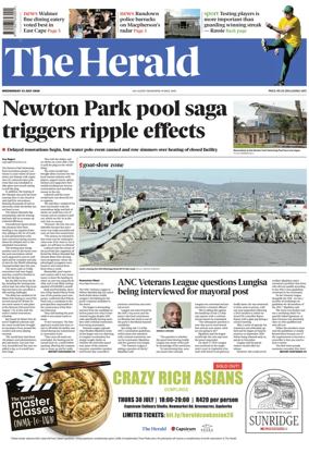 Cover of The Herald (South Africa)