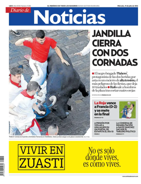 Cover of Diario de Noticias (Spain)