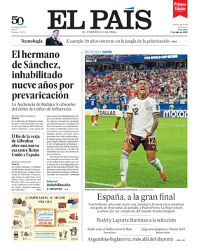 Cover of EL PAIS primera edicion