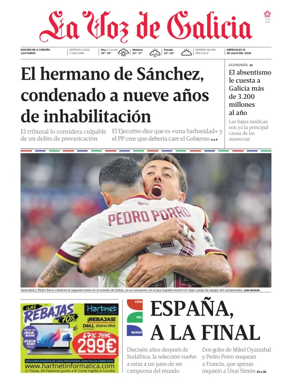 Cover of La Voz de Galicia (A Coruna)