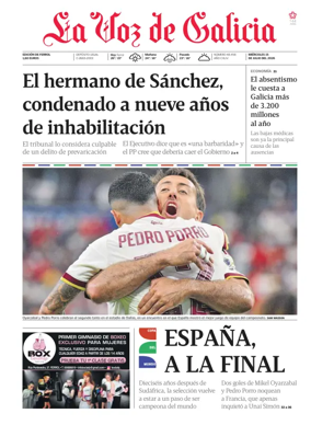 Cover of La Voz de Galicia (Ferrol)