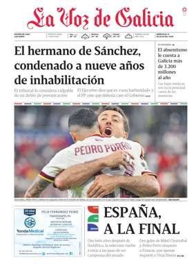 Cover of La Voz de Galicia (Lugo)