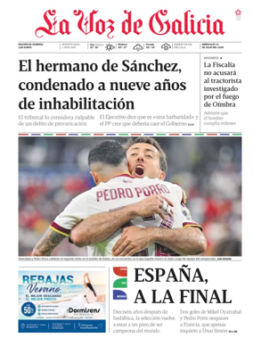 Cover of La Voz de Galicia (Ourense)