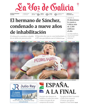 Cover of La Voz de Galicia (Pontevedra)