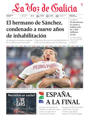 Cover of La Voz de Galicia (Vigo)