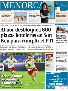 Cover of Menorca Diario Insular