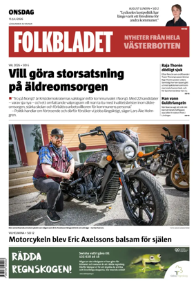 Cover of Folkbladet Vasterbotten