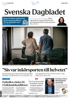 Cover of Svenska Dagbladet