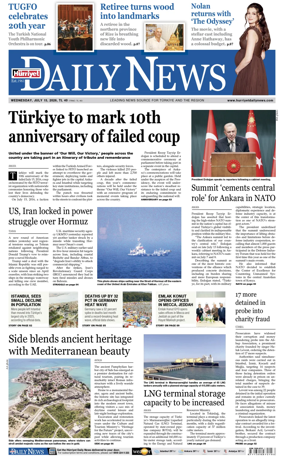 Cover of Hurriyet Daily News & Economic Review