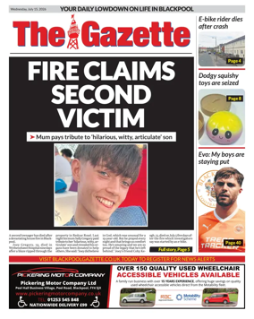 Cover of Blackpool Gazette