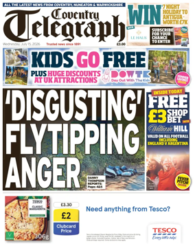 Cover of Coventry Telegraph