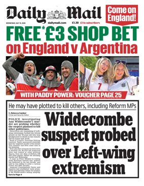 Cover of Daily Mail