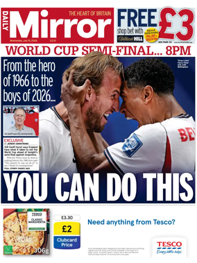 Cover of Daily Mirror